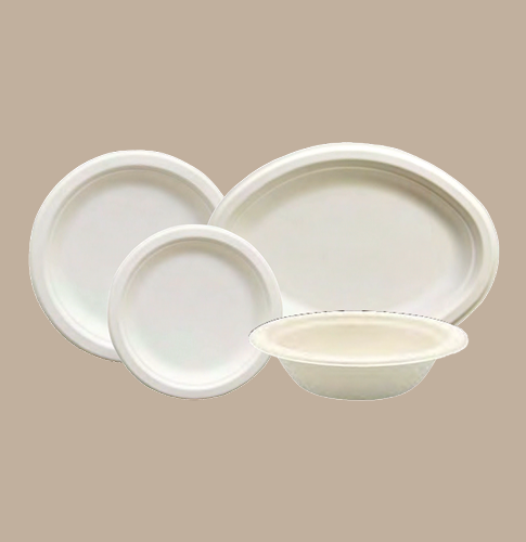 Bagasse Plates, Bowls, & Platters